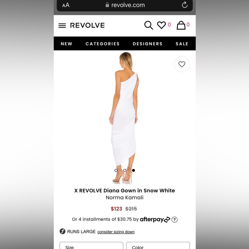 Norma Kamali REVOLVE Diana Gown in Snow White